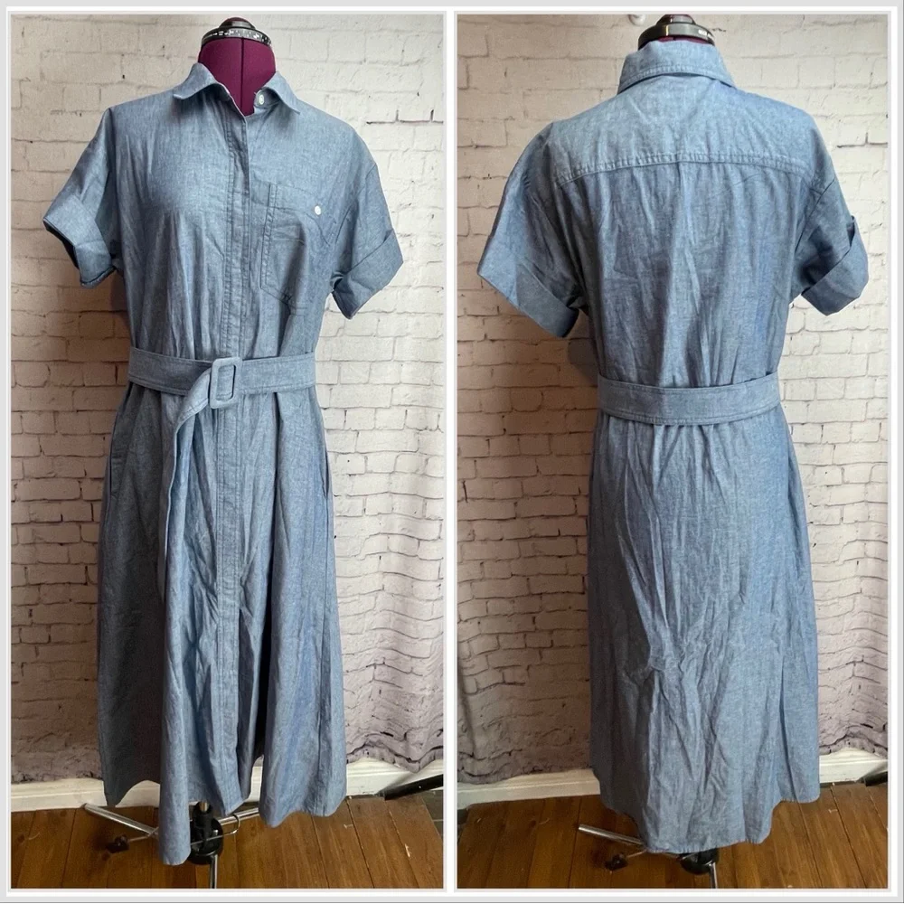 Banana Republic Factory size XS chambray midi shift Shirtdress